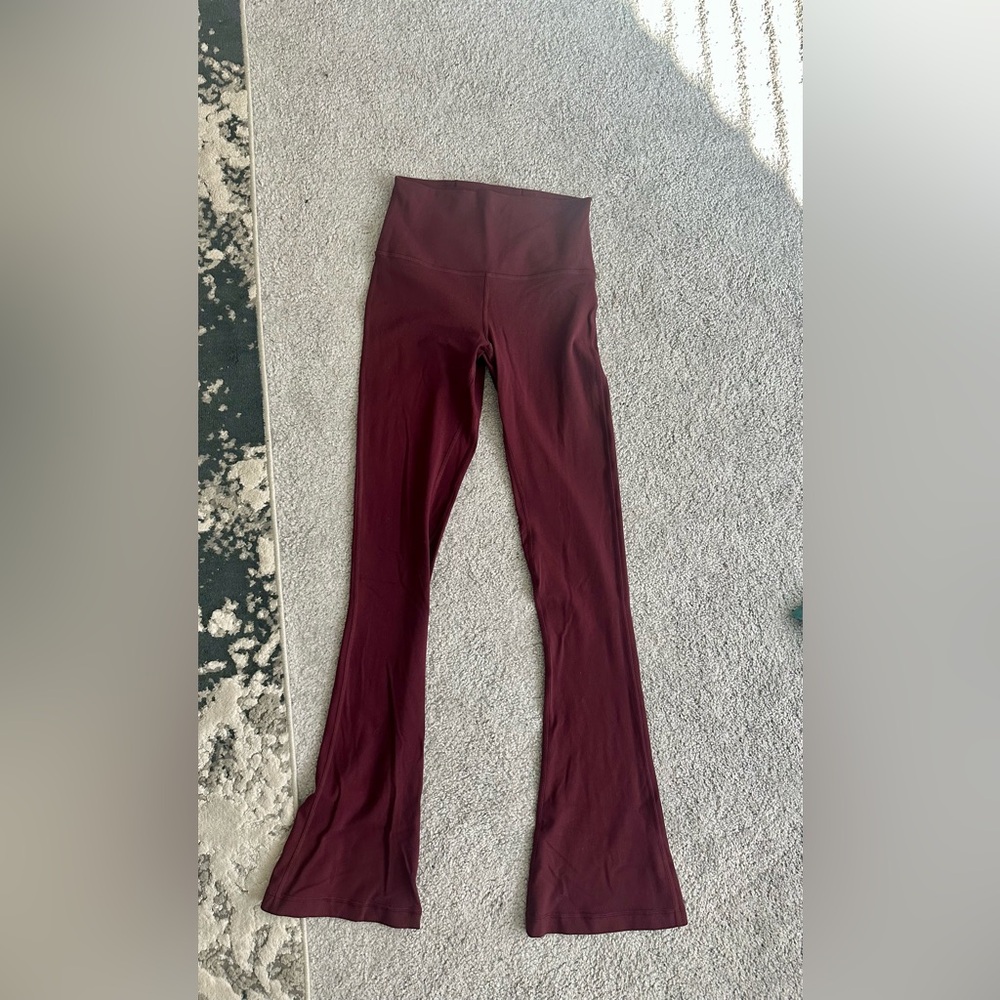 Lululemon Burgundy Align Flared Leggings